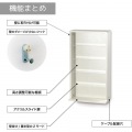 壁掛け コレクションケース アクスタマンション 3段 ミドルタイプ 推し活 グッズ 自立 ディスプレイケース フィギュアケース アクスタ 収納 LBR-380M-WW 写真6