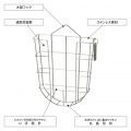 ビカクシダバスケット 3個セット LPG-B230-3-SL ビカクシダ コウモリラン 観葉植物 板付 壁付け 着生板 水苔 コウモリランバスケット ステンレスカゴ コルク 写真6