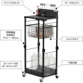 ダーツサイドラック 昇降機能付き 自宅でダーツバーのように遊べる ドリンクホルダー 収納付きラック 矢 フライト チップ シャフト バレル BLITZER 写真6