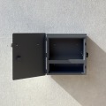 壁掛けポスト 鍵付き ひねりタイプ錠 スリット窓付き ステンレス 上蓋付き 錆びにくい 【Casto(カスト)(グレー) 写真6