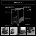 昇降式 L字デスク ブラック 写真6