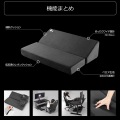 バウヒュッテ フットレストクッションワイド 広々設計 傾斜クッション 安定感&柔らかいウレタンクッション デスク下 足置き ブラック BFT-700C-BK 写真6