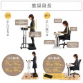 バウヒュッテ スタンディングデスク BHD-600H-NA | 勉強机 スタンディングデスク 昇降 高さ調節 幅60 シンプル パソコンデスク オフィスデスク テレワーク 写真6