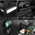バウヒュッテ ゲーム機収納ラック BHS-380G-BK | ワゴン キャスター付き 収納 ラック スリム 写真6
