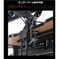 バウヒュッテ 昇降式 拡張デスク エクステンションデスク ケーブル収納 BHC-1200H-BK | デスク 昇降 高さ調節 幅120 写真6