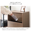 キャスターダストボックス 幅45 幅45 DB-F1100 ホワイト 宮武製作所 | プッシュ扉式 キャスター付き 写真6