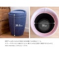 収納スツール 座面高46 合成皮革 CH-K100F ダークグレー 宮武製作所 | ラウンドフォルム 写真6