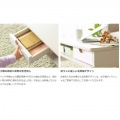 リビングテーブル 引き出し 収納 木製 天然木脚 コンパクト 幅80×奥行40×高さ37cm ナチュラル IW-37NA 写真6