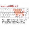 スリムテンキーボード USB2.0ハブ(2ポート)/Tabキー付き ブラック 写真6