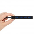 USB3.0 バスパワーハブ 4ポート ケーブル収納 ブラック 写真6
