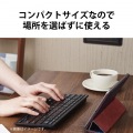 ワイヤレスコンパクトキーボード/パンタグラフ式/薄型/ブラック 写真6