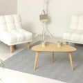北欧調オークテーブル カルム ナチュラル センターテーブル シンプルデザイン 軽い 半円形テーブル 木目 傷がつきにくい 脚は天然木 写真6