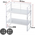 ステンレス 棚の出窓シェルフ 38cm 写真6
