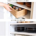 カウンター下収納 ラック 引戸タイプ キャビネット 木製 シンプルなデザイン ホワイト 白 幅90 奥行29.6 高さ84.9cm 白井産業 PTS-8590SDWH ピタシエ 写真6