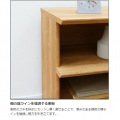 オープンラック 白井産業 棚 シェルフ 本棚 インテリア棚 収納 3段 リビング 配線穴付 約幅45 奥行42 高さ72cm ナチュラルブラウン ナチュリカ NTU-7045RNA 写真6
