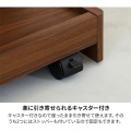 サイドテーブル 白井産業 ナイトテーブル ソファサイド ソファーテーブル キャスター付き メラミン天板 幅40cm 高さ60cm 木目柄 ダークブラウン チルフィル 写真6