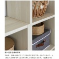 フリーラック シェルフ 飾り棚 マス目 木目調 組立時に背板を2色から選べる本棚 ダークブラウン 幅83.5 高さ83.7 奥行29.7cm レジェルノLGE-8585DK 写真6