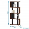 白井産業 ディスプレイラック 約 幅60 奥行24 高さ143 cm 本 棚 bookshelf ブラウン (COB-1460 DK コビナス) | ラック ディスプレイ 本棚 おしゃれ 木製 収納 写真6