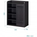 釣り具 ストッカー 白井産業 釣具 収納 棚  扉付き ルアー フック 約幅80cm 奥行き40cm 高さ100cm ペスカレージ ブラック 黒 木目柄 PSR-1080DBK 写真6