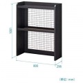 釣り具 ワイヤーネットラック 白井産業 収納 棚 釣具 ラック ネット 約幅80cm奥行30cm 高さ100cm ペスカレージ ブラック 黒 木目柄 PSR-1080BK 写真6