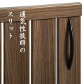 白井産業 下駄箱 靴箱 ガルバートン 通気扉 ダークブラウン 幅60cm 高さ約103cm GBT-1060D | シューズラック ラック おしゃれ 木製 スリム アイアン 省スペース 写真6