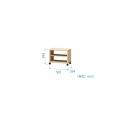 フルニコ テレビ台 幅約51cm 高さ約40cm ナチュラル 24V型対応 キャスター付 背面化粧有 写真6