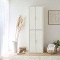 収納棚 ラック 白井産業 幅57cm 高さ180cm ホワイト 白木目 扉付 4ドア キャビネット 整理棚 フルニコ 写真6