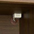 レンジ台 食器棚 白井産業 幅59cm 高さ138cm ダークブラウン スライド棚 コンセント付 キッチン 家電 収納 シンプル キッチン収納 ベアルモ BRM-1460SLBR 写真6