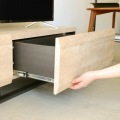 テレビ台 白井産業 幅150cm 高さ36cm ナチュラルブラウン 65V型対応 木質感のあるローボード ログーノ 写真6