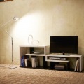 テレビ台 白井産業 テレビボード ローボード 収納 棚 リビング シンプル ナチュラル 幅90cm 高さ約38cm ホワイト ブラック 32V型対応 ヴォルデバ  写真6