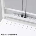 RoHS10対応キーボードスライダー付きパソコンラック(W650×D610mm) 写真6