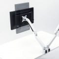 水平垂直多関節液晶モニターアーム(2面・ホワイト) 写真6
