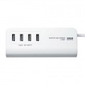 マグネット付USB充電器(USB4ポート・ホワイト) 写真6