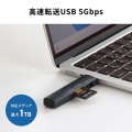 USB Type-C & USB-A両対応 直挿しSD/microSDカードリーダー(USBポート付き) 写真6