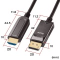 DisplayPort-HDMI変換光ファイバーケーブル 10m 写真6
