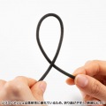 USB Type-Cシリコンメッシュケーブル(PD60W・1m・ブラック) 写真6