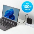 USB2.0 Type-Cコネクタ540°回転ケーブル(PD100W・1m) 写真6