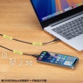 USB 2.0 Type-Cケーブル(PD60W・2m・ブラック) 写真6