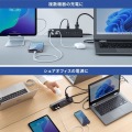 クランプ固定式タップ(AC4個口+USB-C×3+USB-A×1・PD65W・ブラック) 写真6