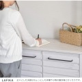 LAFIKA(ラフィカ)キッチンキャビネット(ロータイプ・85.4cm幅) キッチン収納 キッチンキャビネット 収納 扉付き 白 木目調 幅90cm LF90-90C-WH 写真6