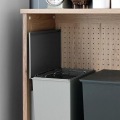 LAFIKA(ラフィカ)ペールカウンター(90cm幅) キッチンカウンター 間仕切り 幅90cm ゴミ箱収納 ペールカウンター レンジ台 グレーナチュラル LF90-90OP-GN 写真6