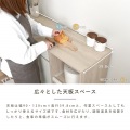レンジボード 幅120cm 食器棚 ロータイプ レンジ台 キッチン収納 キッチンカウンター 大型レンジ対応 キッチンボード  ＜レンジボード＞ 写真6