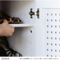GENKA(ジェンカ)シューズ&ストッカー(90cm幅) シューズボックス 下駄箱 玄関収納 幅90cm 木目調 ホワイト GK95-90-WH 写真6