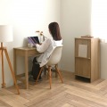 キャビネット シェルフ ラック 幅40cm 2段 コンパクト スリム 扉付き リビング収納 棚 ディスプレイ収納 フラップ扉 シンプル CHE90-40C 写真6