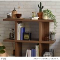 Fizz(フィズ)シェルフ(ロータイプ90cm幅) デザインシェルフ 棚 ラック オープンラック ディスプレイラック リビング収納 幅90cm ブラウン FZ80-90BR 写真6