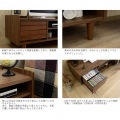 TWICE(トワイス) テレビ台 ローボード(幅120cm) テレビボード 収納 リビング収納 40型 40V 幅120cm コンパクト 天然木 おしゃれ ブラウン TW37-120L-BR 写真6