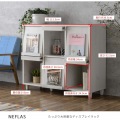 NEFLAS(ネフラス) ディスプレイラック(幅120cm) ラック ディスプレイ ディ ディスプレイ収納 棚 収納 リビング収納 幅120cm ホワイト NF90-120F-WH 写真6