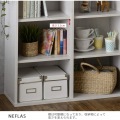 NEFLAS(ネフラス) オープンシェルフ(幅75cm) シェルフ ディスプレイ オープンラック 収納 ディスプレイ収納 棚 収納 リビング収納 ホワイト NF80-75OP-WH 写真6