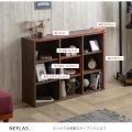 NEFLAS(ネフラス) オープンシェルフ(幅120cm) シェルフ ディスプレイ オープンラック 収納 ディスプレイ収納 棚 収納 リビング収納 ブラウン NF80-120OP-BR 写真6
