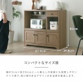 レンジボード レンジ台 キッチンキャビネット キッチンカウンター 作業台 幅88 高さ88 スライド 収納 引出し収納 引出し 扉収納 ＜アンリレンジボード＞ 写真6
